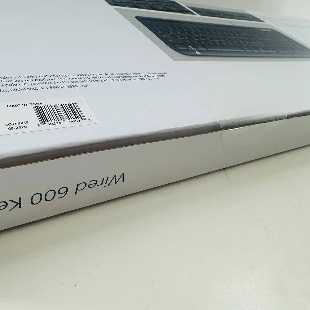 Microsoft Wired Keyboard 600 ANB00001 Wired New Black w Box‎